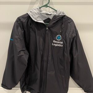 NWT amazon Port Authority Black coat with Gray lining size small